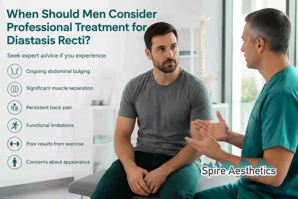When Should Men Consider Professional Treatment for Diastasis Recti Essex?